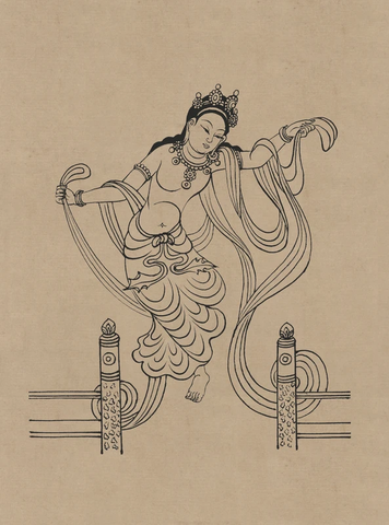 莫高窟201窟 中唐 舞伎菩萨 