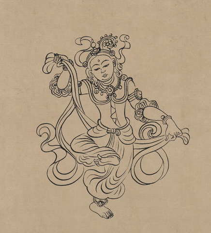 莫高窟231窟 中唐 伎乐菩萨 