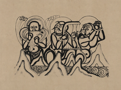 莫高窟254窟 北魏 药叉伎乐 