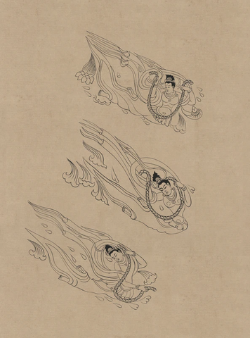 莫高窟301窟 隋 飞天伎乐 