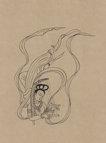 莫高窟404窟 隋 飞天伎乐 (2) 