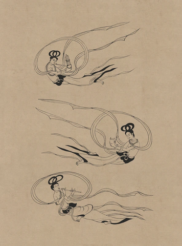 莫高窟404窟 隋 飞天伎乐 