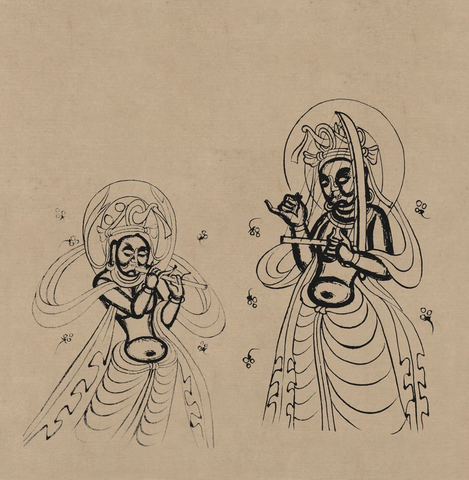 莫高窟428窟 北周 菩萨伎乐 