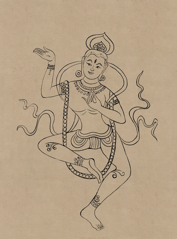 莫高窟465窟 元代 伎乐菩萨（密宗） 