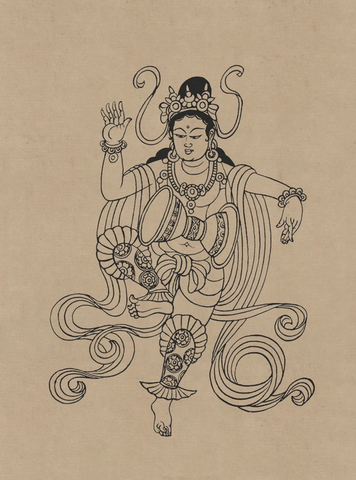 莫高窟55窟 五代 舞伎菩萨 