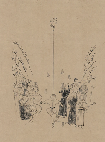 莫高窟72窟 五代 百戏 