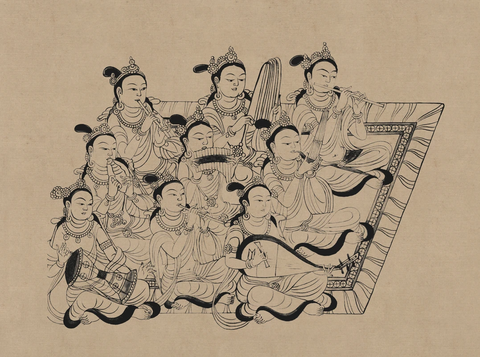 莫高窟85窟 晚唐 菩萨伎乐 副本 