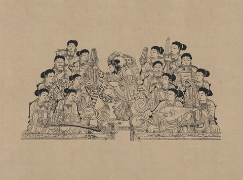 莫高窟98窟 五代 思益梵天问经变中的舞伎 