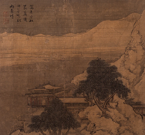 袁江-册页花落雨来（中国美术馆）