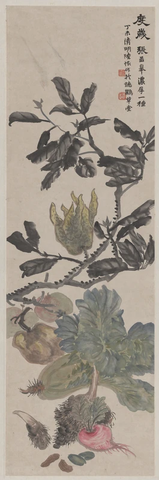 陆恢（廉天）-佛手图轴 