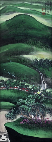 陈佩秋 山水早春二月 30×80 