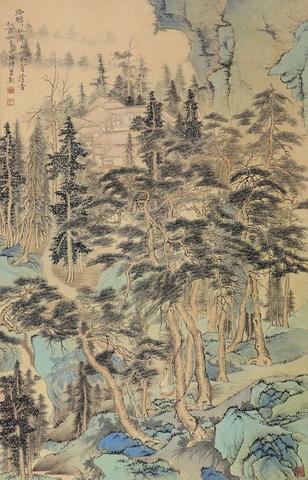陈少梅.路转松涛118×34cm  