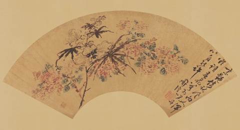 陈淳-花卉扇面