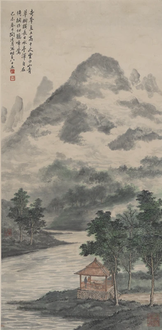 陶冷月-山水图轴69X34 