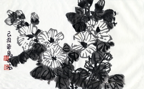 马世治  牵牛花52x85 