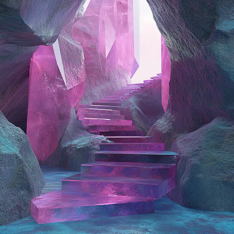 奇幻粉色楼梯