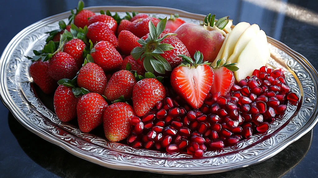 现拍草莓一盘草莓