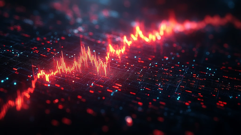 股票图表震动下跌