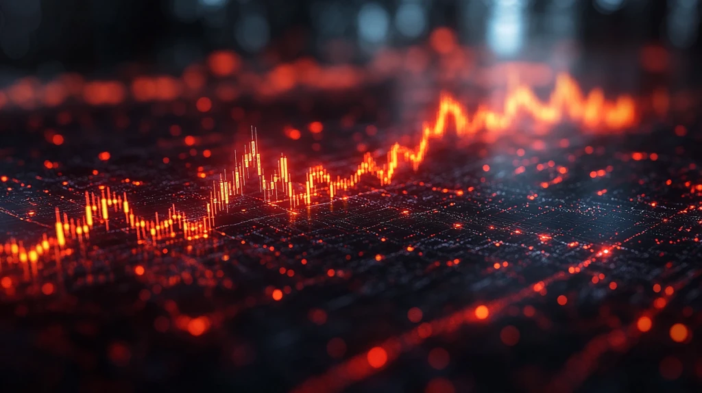 股票图表震动下跌