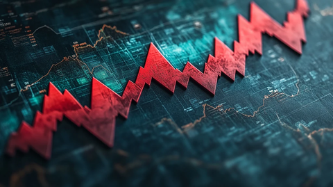 红色上升至绿色图