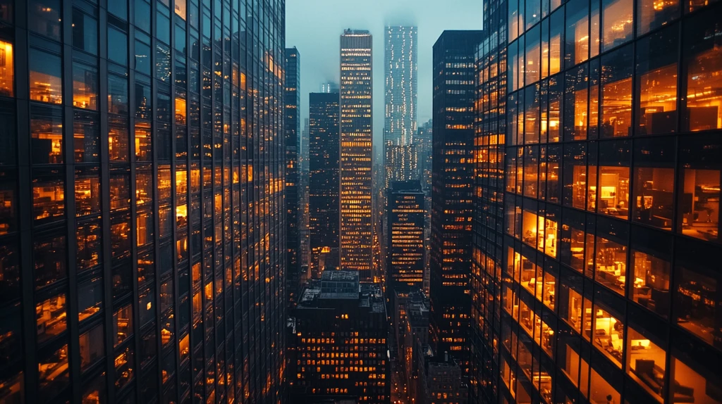 金融区办公楼夜景