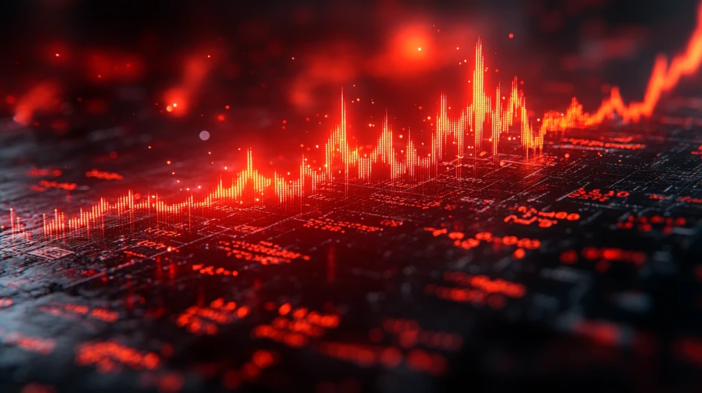 红色下跌蜡烛图