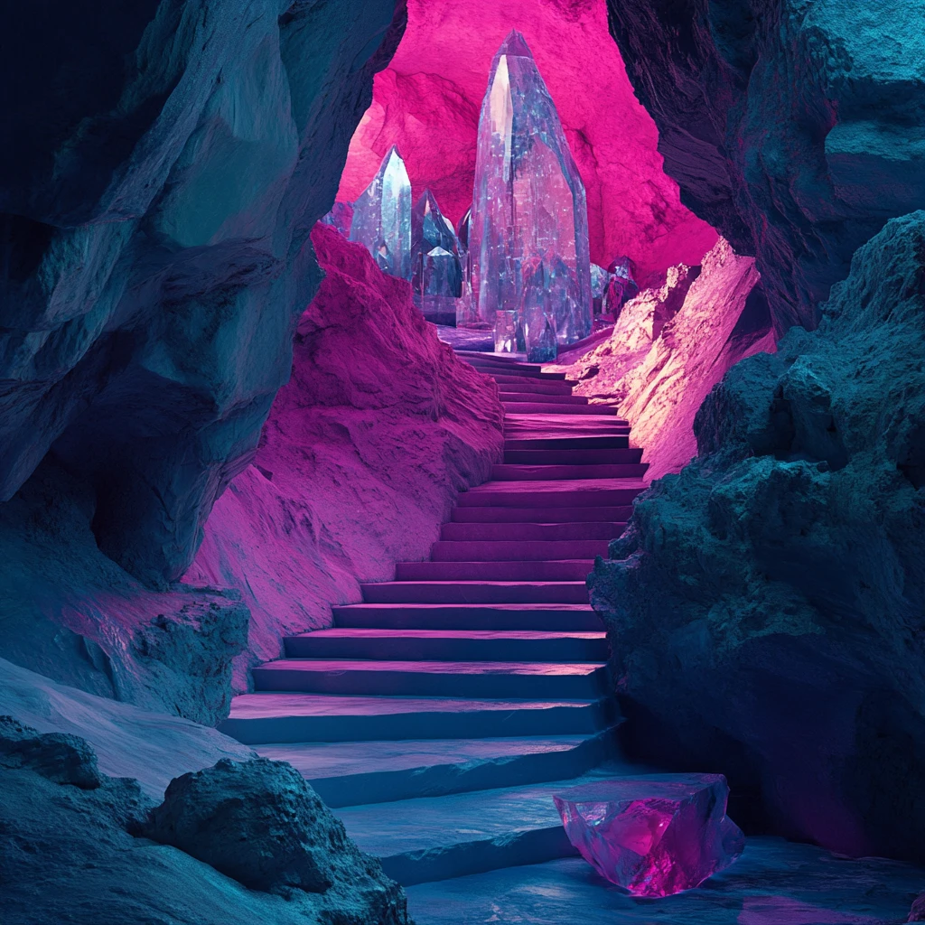 奇幻粉色楼梯