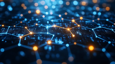 技术金融系统蓝白背景