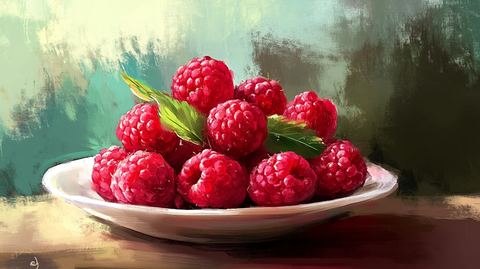 手绘树莓唯美图片