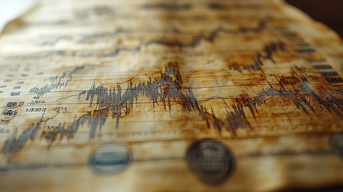 股市图表手工艺术品