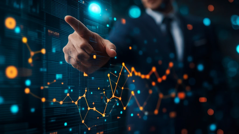 商人指业务增长图