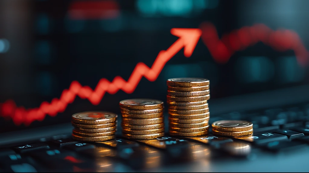 金币上升箭头图