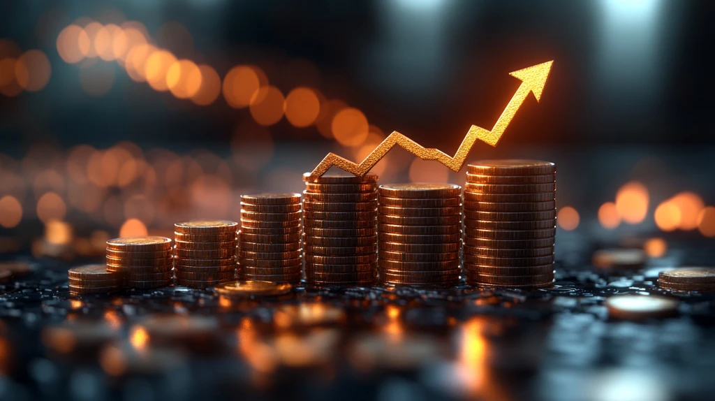 金币上升箭头图