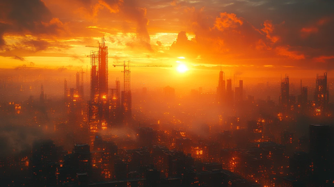 未来建筑施工场景