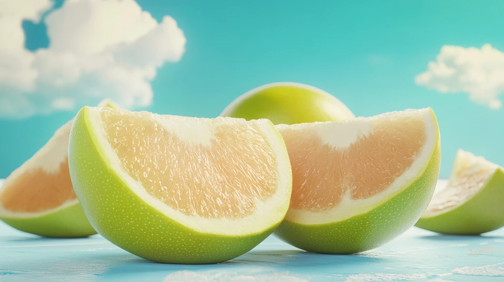 活力西柚色立体背景