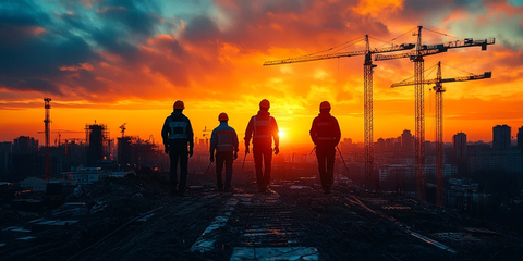 工程团队施工现场