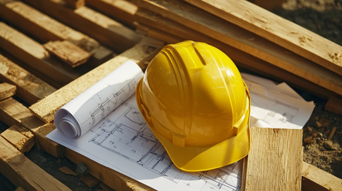 安全帽与工程图纸