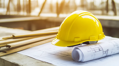 安全帽与工程图纸