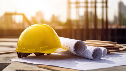 安全帽与工程图纸