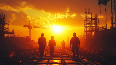 钢铁工人的背影