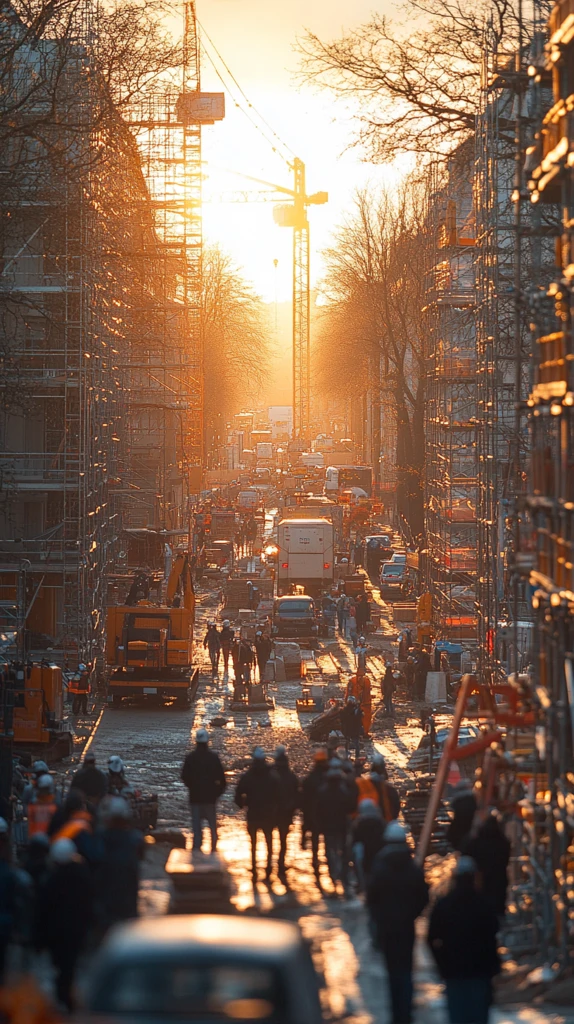 施工现场阳光明媚