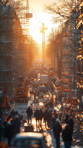 施工现场阳光明媚