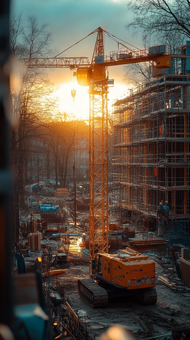 施工现场阳光明媚