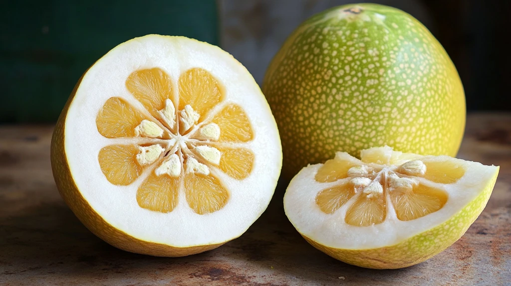 白心蜜柚高清特写图片