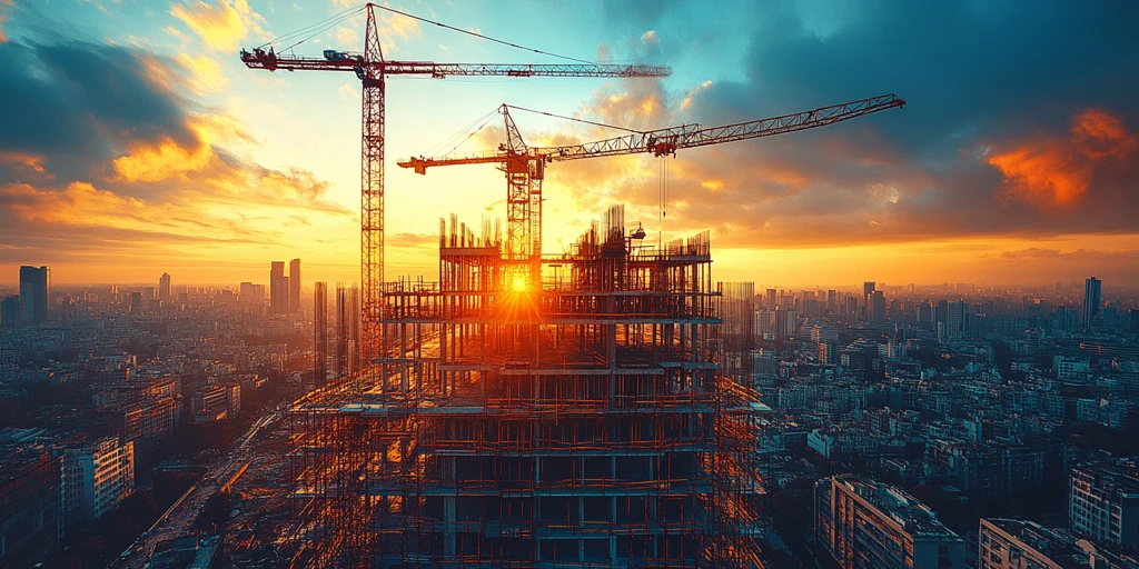 高层建筑施工现场