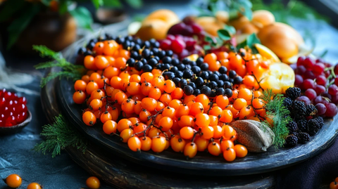 感恩节浆果中心摆设