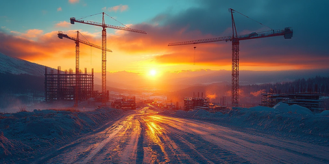 晨曦中的工地