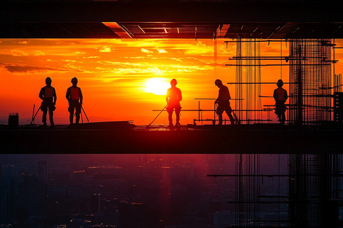 工人顶部施工图