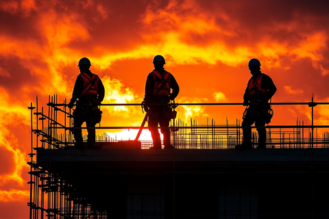 工人顶部施工图