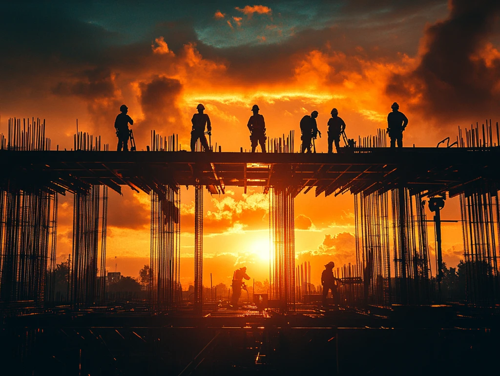 钢铁桥梁升降间